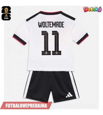 Lacne Dětský Futbalové dres Nemecko Nick Woltemade #11 MS 2026 Krátky Rukáv - Domáci (+ trenírky)